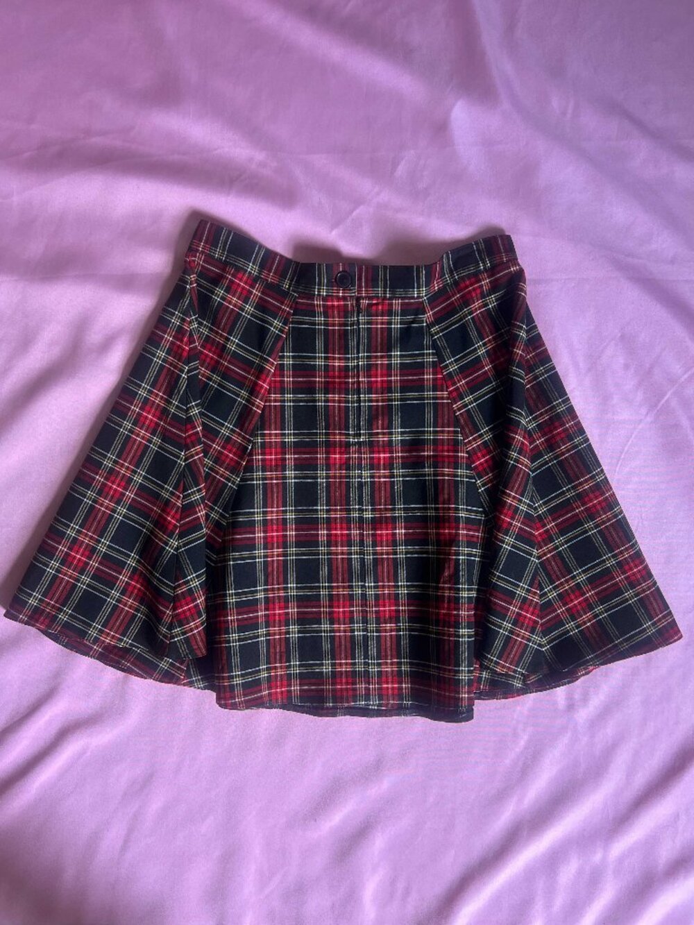 Hell Bunny Red Plaid Circle Skirt